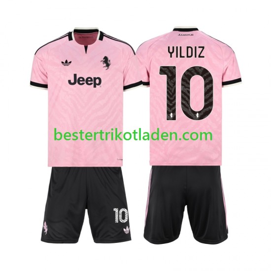 Fußballtrikot Juventus Turin Kenan Yildiz 10 Auswärts Trikot Away 2026-2027 Kurzarm für Kinder