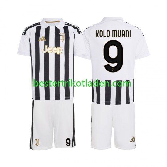 Fußballtrikot Juventus Turin Randal Kolo Muani 9 Heim Trikot Home 2026-2027 Kurzarm für Kinder
