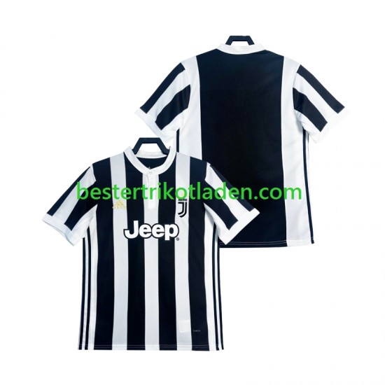 Fußballtrikot Juventus Turin 2017 2018 Retro Heim Trikot Home Kurzarm für Herren
