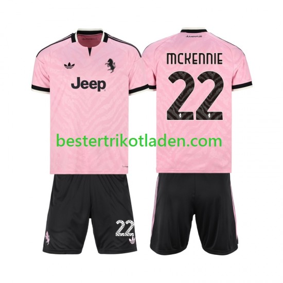 Fußballtrikot Juventus Turin Weston McKennie 22 Auswärts Trikot Away 2026-2027 Kurzarm für Kinder