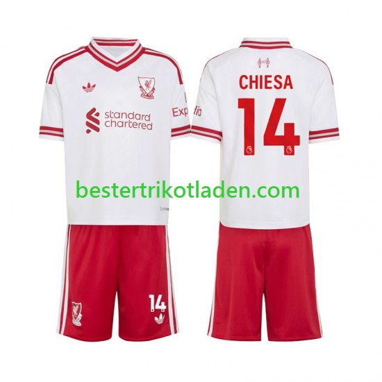 Fußballtrikot Liverpool Federico Chiesa 14 Auswärts Trikot Away 2026-2027 Kurzarm für Kinder