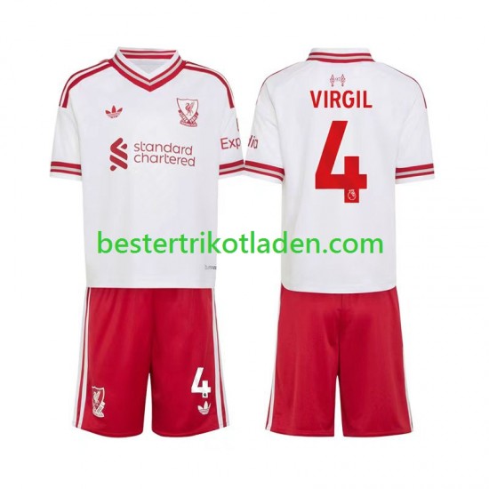 Fußballtrikot Liverpool Virgil van Dijk 4 Auswärts Trikot Away 2026-2027 Kurzarm für Kinder