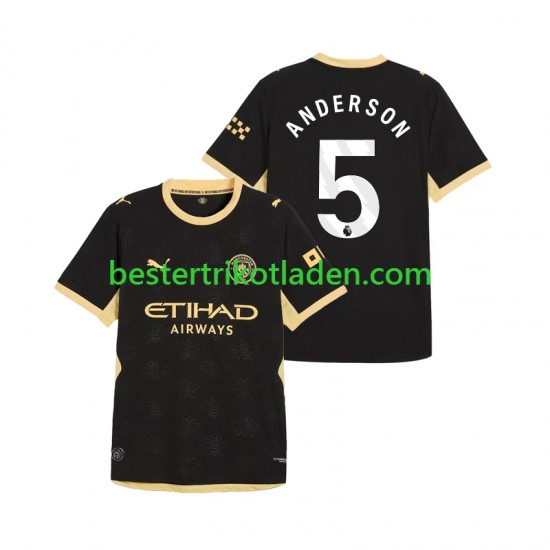 Fußballtrikot Manchester City Elliot Anderson 5 Auswärts Trikot Away 2026-2027 Kurzarm für Herren