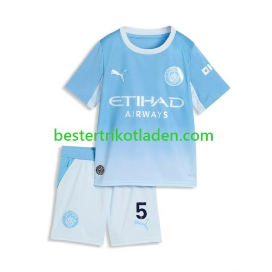 Fußballtrikot Manchester City Elliot Anderson 5 Heim Trikot Home 2026-2027 Kurzarm für Kinder