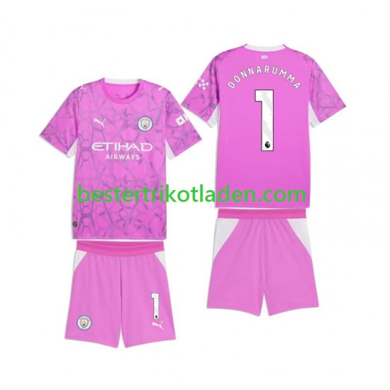 Fußballtrikot Manchester City Gianluigi Donnarumma 1 Torwart Auswärts Trikot Away 2026-2027 Kurzarm für Kinder