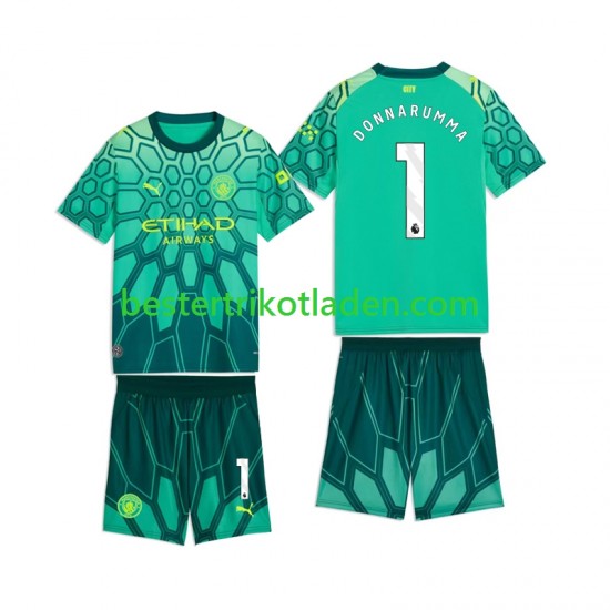 Fußballtrikot Manchester City Gianluigi Donnarumma 1 Torwart Heim Trikot Home 2026-2027 Kurzarm für Kinder