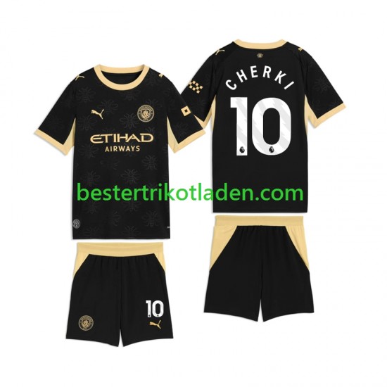 Fußballtrikot Manchester City Rayan Cherki 10 Auswärts Trikot Away 2026-2027 Kurzarm für Kinder