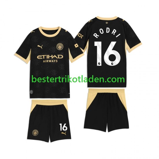 Fußballtrikot Manchester City Rodri 16 Auswärts Trikot Away 2026-2027 Kurzarm für Kinder