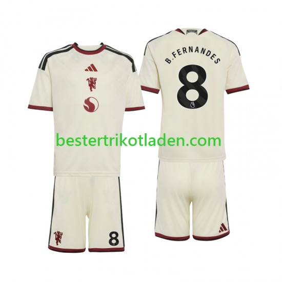 Fußballtrikot Manchester United Bruno Fernandes 8 Ausweich Trikot 3rd 2026-2027 Kurzarm für Kinder