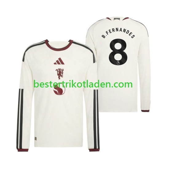 Fußballtrikot Manchester United Bruno Fernandes 8 Ausweich Trikot 3rd 2026-2027 Langarm für Herren