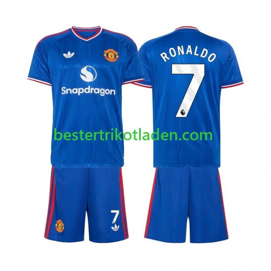 Fußballtrikot Manchester United Cristiano Ronaldo 7 Auswärts Trikot Away 2026-2027 Kurzarm für Kinder