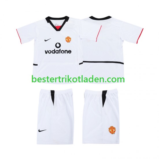 Fußballtrikot Manchester United 2002 2003 Auswärts Trikot Away Kurzarm für Kinder