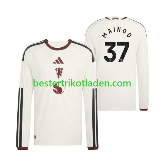 Fußballtrikot Manchester United Kobbie Mainoo 37 Ausweich Trikot 3rd 2026-2027 Langarm für Herren