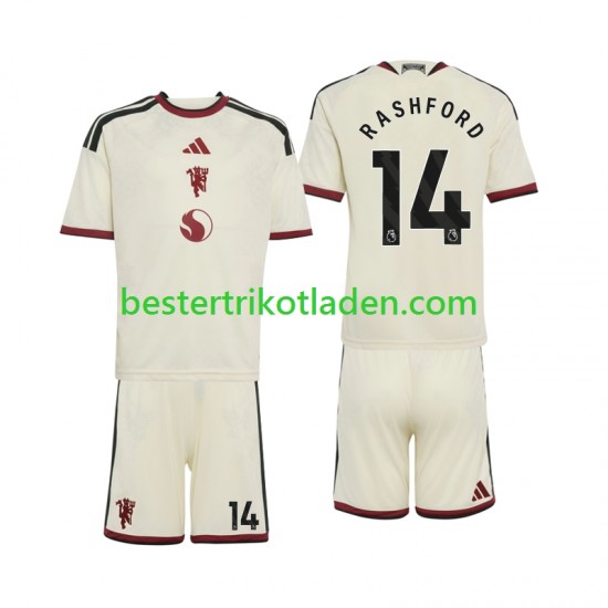 Fußballtrikot Manchester United Marcus Rashford 14 Ausweich Trikot 3rd 2026-2027 Kurzarm für Kinder