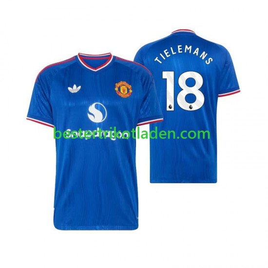 Fußballtrikot Manchester United Youri Tielemans 18 Auswärts Trikot Away 2026-2027 Kurzarm für Herren