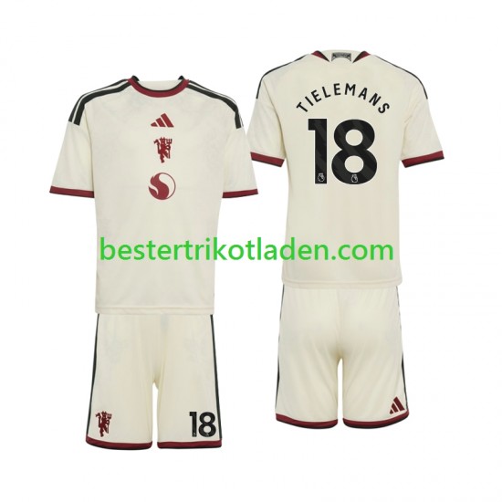 Fußballtrikot Manchester United Youri Tielemans 18 Ausweich Trikot 3rd 2026-2027 Kurzarm für Kinder