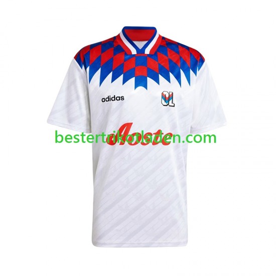 Fußballtrikot Olympique Lyon 1995 1996 Retro Heim Trikot Home Kurzarm für Herren