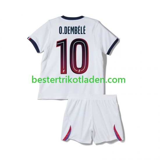 Fußballtrikot Paris Saint-Germain Ousmane Dembele 10 Auswärts Trikot Away 2026-2027 Kurzarm für Kinder
