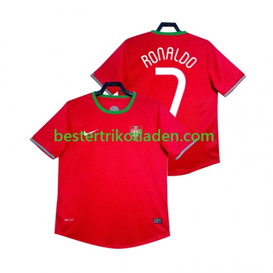 Fußballtrikot Portugal Cristiano Ronaldo 7 2012 Retro Heim Trikot Home Kurzarm für Herren
