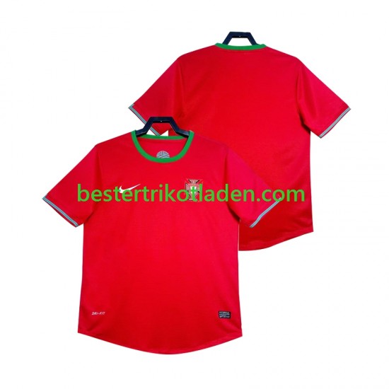 Fußballtrikot Portugal 2012 Retro Heim Trikot Home Kurzarm für Herren