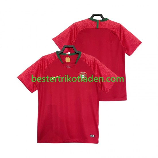 Fußballtrikot Portugal 2018 Retro Heim Trikot Home Kurzarm für Herren