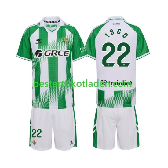 Fußballtrikot Betis Sevilla Isco 22 Heim Trikot Home 2026-2027 Kurzarm für Kinder