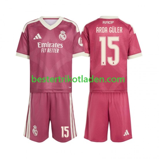 Fußballtrikot Real Madrid Arda Guler 15 Ausweich Trikot 3rd 2026-2027 Kurzarm für Kinder