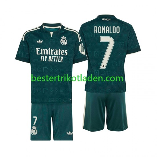 Fußballtrikot Real Madrid Cristiano Ronaldo 7 Auswärts Trikot Away 2026-2027 Kurzarm für Kinder