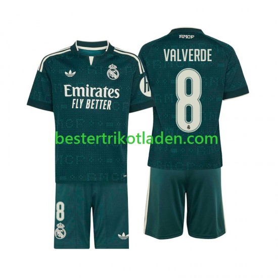 Fußballtrikot Real Madrid Federico Valverde 8 Auswärts Trikot Away 2026-2027 Kurzarm für Kinder