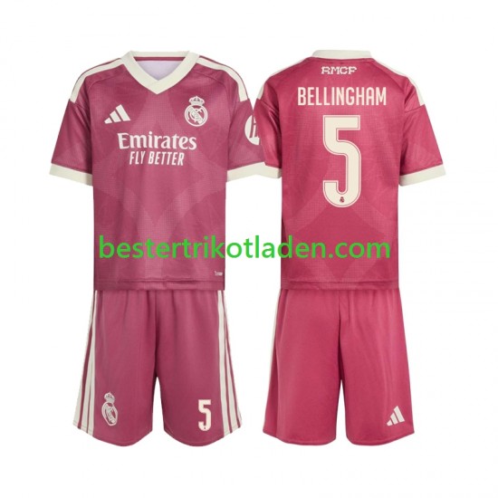 Fußballtrikot Real Madrid Jude Bellingham 5 Ausweich Trikot 3rd 2026-2027 Kurzarm für Kinder