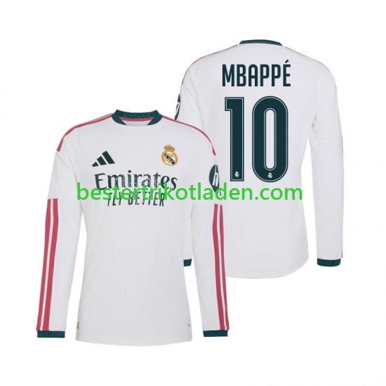 Fußballtrikot Real Madrid Mbappé Kylian 10 Heim Trikot Home 2026-2027 Langarm für Herren