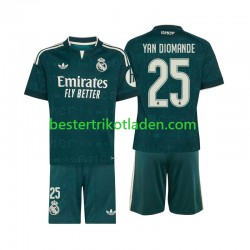 Fußballtrikot Real Madrid Yan Diomande 25 Auswärts Trikot Away 2026-2027 Kurzarm für Kinder