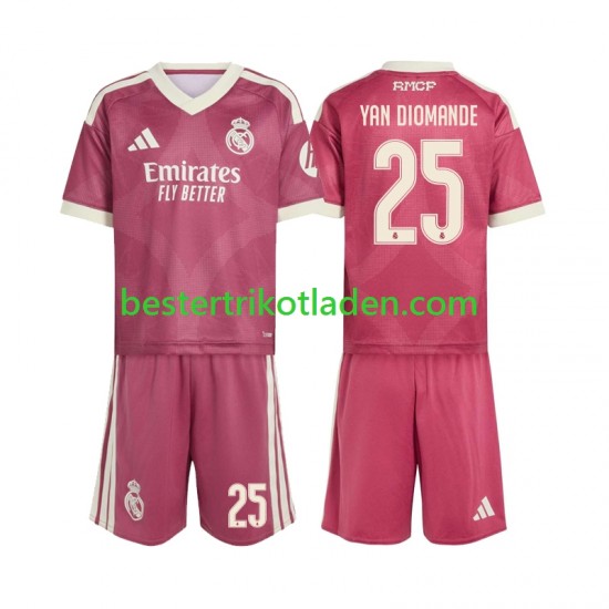 Fußballtrikot Real Madrid Yan Diomande 25 Ausweich Trikot 3rd 2026-2027 Kurzarm für Kinder