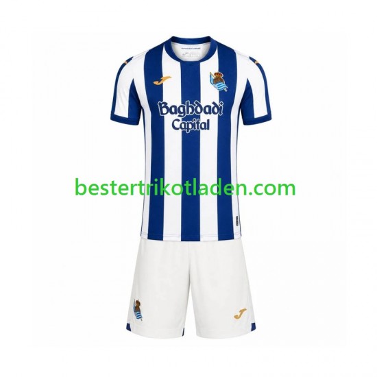 Fußballtrikot Real Sociedad Heim Trikot Home 2026-2027 Kurzarm für Kinder
