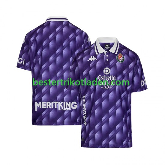 Fußballtrikot Real Valladolid Retro Heim Trikot Home 2025-2026 Kurzarm für Herren