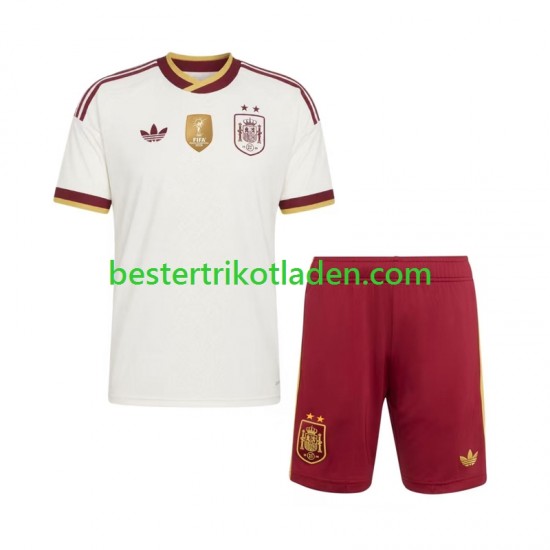 Fußballtrikot Spanien 2-star Auswärts Trikot Away 2026-2027 Kurzarm für Kinder