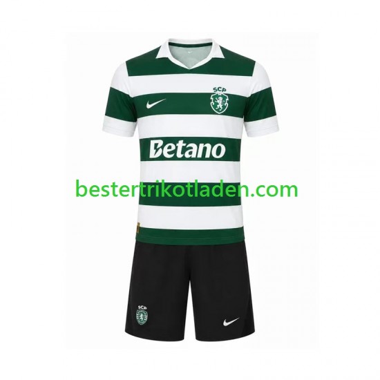 Fußballtrikot Sporting CP Heim Trikot Home 2026-2027 Kurzarm für Kinder