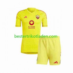 Fußballtrikot AS Rom Torwart Heim Trikot Home 2023-2024 Kurzarm für Kinder