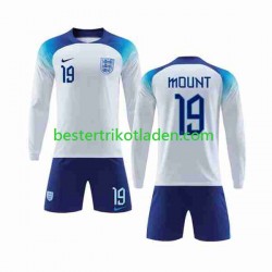 Fußballtrikot England Mount 19 Heim Trikot Home WM 2022 Langarm für Kinder