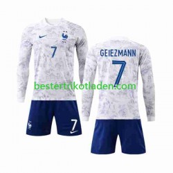 Fußballtrikot Frankreich Griezmann 7 Auswärts Trikot Away WM 2022 Langarm für Kinder