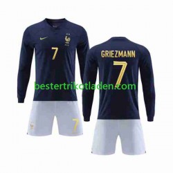 Fußballtrikot Frankreich Griezmann 7 Heim Trikot Home WM 2022 Langarm für Kinder
