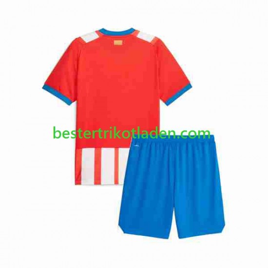 Fußballtrikot Girona Heim Trikot Home 2023-2024 Kurzarm für Kinder