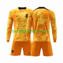 Fußballtrikot Niederlande Heim Trikot Home WM 2022 Langarm für Kinder