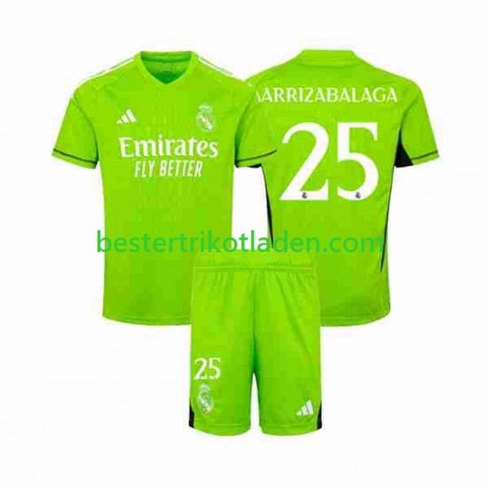 Fußballtrikot Real Madrid Kepa Arrizabalaga 25 Torwart Heim Trikot Home 2023-2024 Kurzarm für Kinder