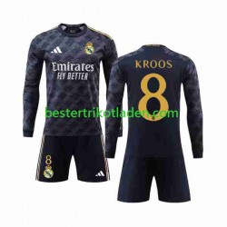 Fußballtrikot Real Madrid Kroos 8 Auswärts Trikot Away 2023-2024 Langarm für Kinder