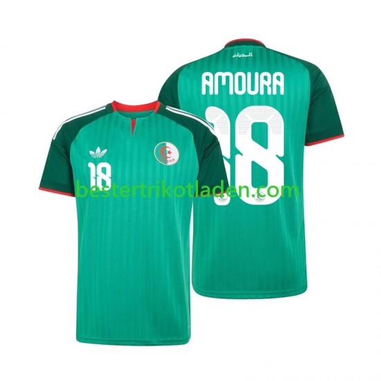 Fußballtrikot Algerien Mohamed Amoura 18 Auswärts Trikot Away 2026 Kurzarm für Herren