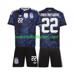 Fußballtrikot Argentinien Franco Mastantuono 22 Auswärts Trikot Away WM 2026 Kurzarm für Kinder