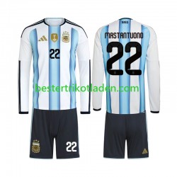 Fußballtrikot Argentinien Franco Mastantuono 22 Heim Trikot Home WM 2026 Langarm für Kinder