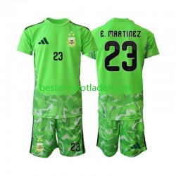 Fußballtrikot Argentinien Emiliano Martinez 23 Torwart Ausweich Trikot 3rd WM 2026 Kurzarm für Kinder