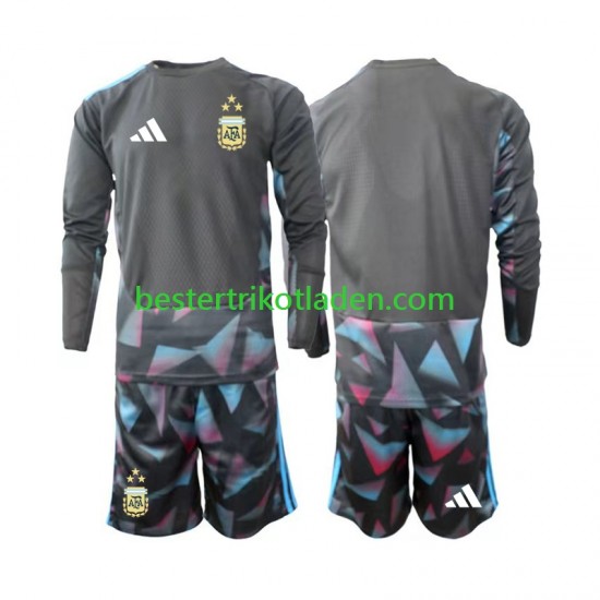 Fußballtrikot Argentinien Torwart Heim Trikot Home WM 2026 Langarm für Kinder